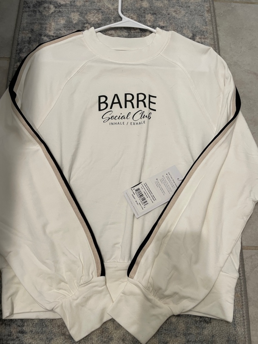 Barre Social Club Women's Cream Pullover Sweatshirt